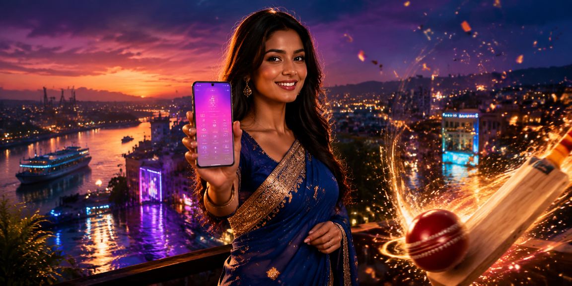 খুলনা থিমে নিয়ন আলোয় ক্রিকেট বেটিং অডস দৃশ্য